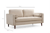 Sofa sa 2 sedišta Obruč - bež
