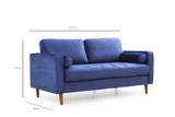 Sofa sa 2 sedišta Obod - tamnoplava
