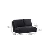 Sofa za 2 sjedišta Taida – Crna