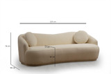 Sofa sa 3 sjedala Ancona - krema