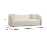Sofa sa 3 sjedala Asos krema - 3