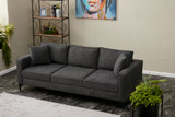 Sofa sa 3 sjedala Berlin - antracit, crna Sofa sa 3 sjedala Berlin - antracit, crna