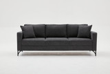 Sofa sa 3 sjedala Berlin - antracit, crna Sofa sa 3 sjedala Berlin - antracit, crna