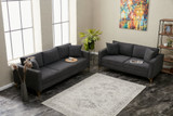 Sofa sa 3 sjedala Berlin - antracit, zlato Sofa sa 3 sjedala Berlin - antracit, zlato