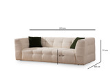 Sofa sa 3 sjedala Cady - bež