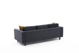Sofa sa 3 sjedala Kelj somot - antracit Sofa sa 3 sjedala Kelj somot - antracit
