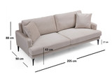 Sofa sa 3 sjedala Papira trosjed - bež
