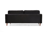Sofa sa 3 sjedala Obod - Crna