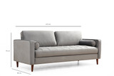 Sofa sa 3 sjedala Obod - svijetlo siva