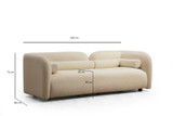 Sofa sa 3 sjedala Victoria Cream Bouclette Sofa sa 3 sjedala Victoria Cream Bouclette