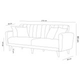 Sofa za 3 sjedala Aqua-Siva