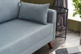Sofa za 3 sjedala Bella Soft Yataklı Üçlü Koltuk - Plava