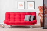 Sofa za 3 sjedala Sofa Misa - Crvena