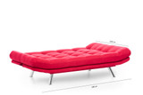 Sofa za 3 sjedala Sofa Misa - Crvena