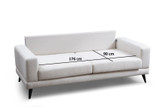 Sofa za 3 sjedala Nordijski trosjed - bež