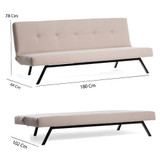 Sofa za 3 sjedala Zola - Krem