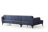 Ugaona sofa Belissimo Lijevo - Plavo