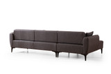 Ugaona sofa Belissimo lijevo - tamno siva