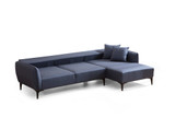 Ugaona sofa Belissimo Desno - Plavo