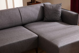 Ugaona sofa Belissimo desno - tamno siva