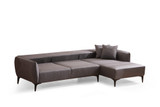 Ugaona sofa Belissimo desno - tamno siva Ugaona sofa Belissimo desno - tamno siva