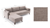 Ugaona sofa Bella Kutna Sofa Lijeva 1 - Krem Ugaona sofa Bella Kutna Sofa Lijeva 1 - Krem