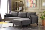 Ugaona sofa Bella kutna garnitura desno - antracit Ugaona sofa Bella kutna garnitura desno - antracit