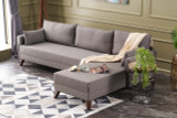 Ugaona sofa Bella kutna sofa desno - smeđa