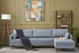Ugaona sofa Bella Soft Köşe Koltuk Desna - Plava
