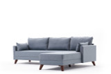 Ugaona sofa Bella Soft Köşe Koltuk Desna - Plava Ugaona sofa Bella Soft Köşe Koltuk Desna - Plava
