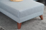 Ugaona sofa Bella Soft Köşe Koltuk Desna - Plava