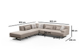 Ugaona sofa Bentley Corner (PUF-O1-C-3R)