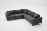 Ugaona sofa Berlin - antracit, crna Ugaona sofa Berlin - antracit, crna