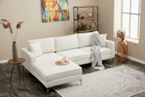 Ugaona sofa Berlin lijevo - krem, zlato Ugaona sofa Berlin lijevo - krem, zlato