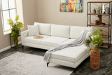 Ugaona sofa Berlin desno - krem, crna Ugaona sofa Berlin desno - krem, crna
