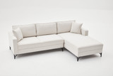 Ugaona sofa Berlin desno - krem, crna Ugaona sofa Berlin desno - krem, crna