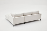Ugaona sofa Berlin desno - krem, crna Ugaona sofa Berlin desno - krem, crna
