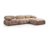 Ugaona sofa Bubble Corner (L1-O1-1R -Puf) - krem