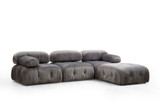 Ugaona sofa Bubble Corner (L1-O1-1R -Puf) - Siva Ugaona sofa Bubble Corner (L1-O1-1R -Puf) - Siva