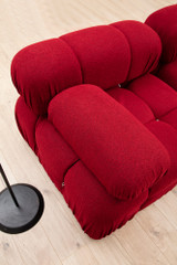 Ugaona sofa Bubble Corner (L1-O1-1R -Puf) - Crveni Ugaona sofa Bubble Corner (L1-O1-1R -Puf) - Crveni
