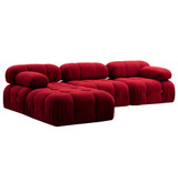 Ugaona sofa Bubble Corner (L1-O1-1R -Puf) - Crveni