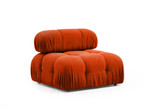 Ugaona sofa Bubble Corner (L1-O1-1R -Puf) - Crveni pločica