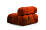 Ugaona sofa Bubble Corner (L1-O1-1R -Puf) - Crveni pločica