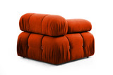 Ugaona sofa Bubble Corner (L1-O1-1R -Puf) - Crveni pločica