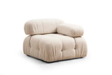 Ugaona sofa Bubble krema Bouclette L1-O1-1R-PUF Ugaona sofa Bubble krema Bouclette L1-O1-1R-PUF