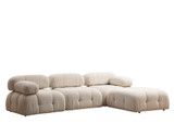 Ugaona sofa Bubble krema Bouclette L1-O1-1R-PUF
