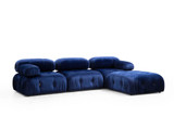 Ugaona sofa Bubble Velvet plava L1-O1-1R-PUF