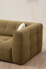 Ugaona sofa Cady 3 sjedala lijevo - kaki