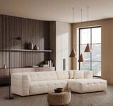 Ugaona sofa Cady 3 sjedila desno - bež