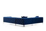 Ugaona sofa Como lijevo - tamnoplava
